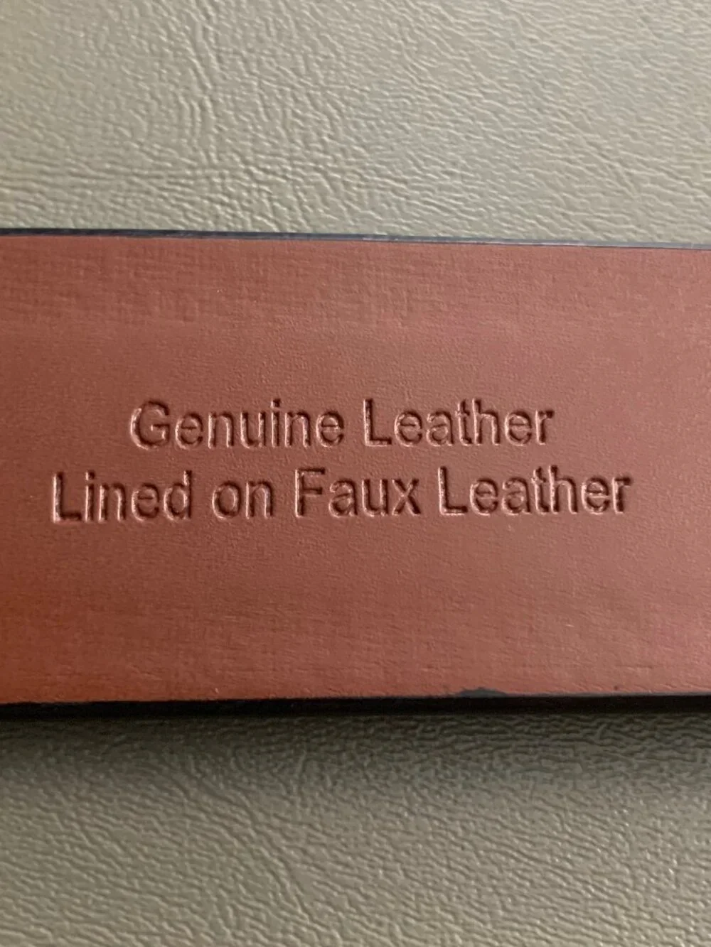 Perry Ellis Men's Embossed Genuine Leather Casual Belt, Black, Size 42